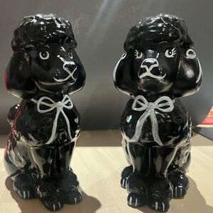 7” Elegant Black Poodle Figurines